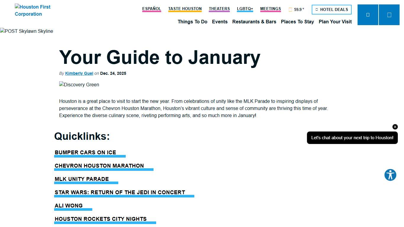 Things to Do in Houston in January 2026